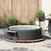vidaXL Hot Tub Surround Grey Poly Rattan Hot Tub Surround Round Modern