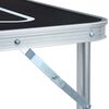 vidaXL Beer Pong Table Black Aluminum Large Foldable Beer Pong Table