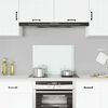 vidaXL Kitchen Backsplash White 27.6"x19.7" Tempered Glass