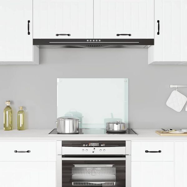 vidaXL Kitchen Backsplash White 27.6"x19.7" Tempered Glass