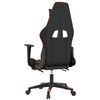 vidaXL Gaming Chair with Footrest Black and Orange Faux Leather