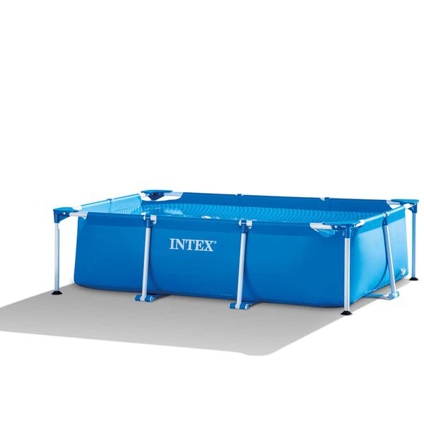 INTEX Pool Blue PVC Medium Tough Above Ground Pool Rectangular