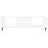 vidaXL Coffee Table White Engineered Wood, Iron Medium Coffee Table