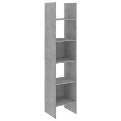 vidaXL Book Cabinet Concrete Gray 15.7"x13.8"x70.9" Engineered Wood