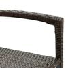 vidaXL Bar Stool Set of 4 Brown Synthetic rattan, powder-coated steel