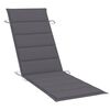 vidaXL Sunlounger Anthracite Solid acacia wood; 100% polyester cushion