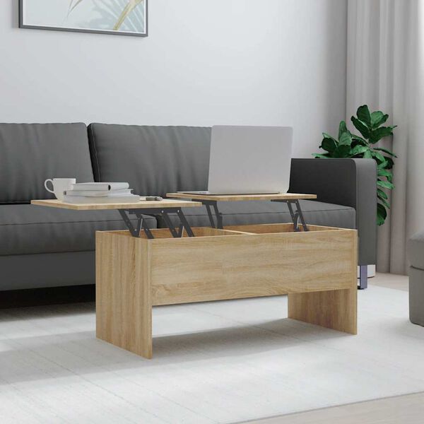 vidaXL Coffee Table Sonoma Oak Engineered Wood Medium Coffee Table