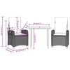 vidaXL Garden Dining Set Grey, Black, Dark Grey