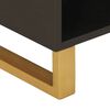 vidaXL TV Cabinet Brown and Black Mango wood, MDF, Iron Medium