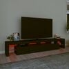 vidaXL TV Cabinet Black Engineered wood Large TV Cabinet Rectangular
