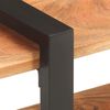vidaXL Bedside Cabinet Natural wood and black