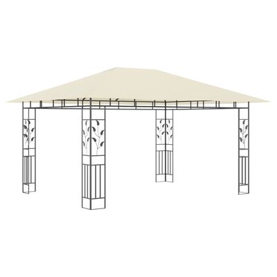 vidaXL Gazebo with Mosquito Net 13.1'x9.8'x9' Cream 0.6 oz/ft²