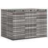 vidaXL Cushion Box Gray PE rattan Large Cushion Box Rectangular