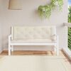 vidaXL Garden Bench Cushion Set of 2 Cream White Oxford fabric