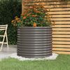 vidaXL Garden Planter Grey Powder-coated steel 31.5x31.5x26.8 in