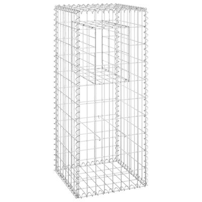 vidaXL Gabion Basket Post 15.7"x15.7"x39.4" Iron