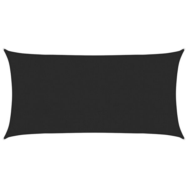 vidaXL Sunshade Sail 1.75 oz/ft&sup2; Black 8.2x16.4' HDPE