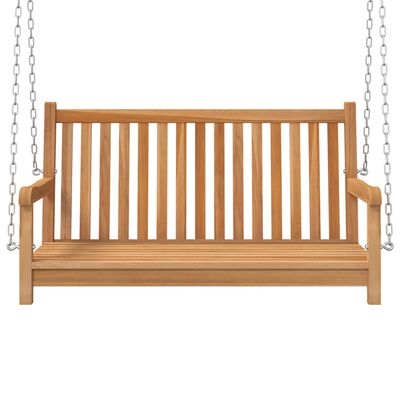 vidaXL Swing Bench Solid Teak Wood 44.9"x23.6"x25.2"