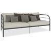 vidaXL Day Bed Frame Gray Metal, plywood and plastic Single