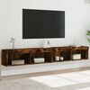 vidaXL TV Cabinet Set of 2 Smoked Oak Engineered wood Large TV Cabinet