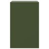 vidaXL Bedside Cabinet Set of 2 Olive Green Cold-rolled steel Standard