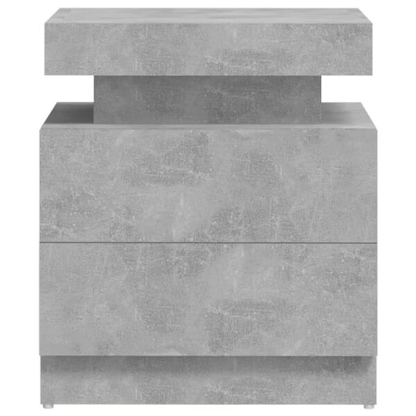 vidaXL Bedside Cabinet Concrete grey Engineered wood 17.7 x 13.8 x 20.5 in