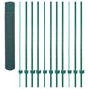 vidaXL Wire Mesh Fence with Posts Steel 82'x6.6' Green