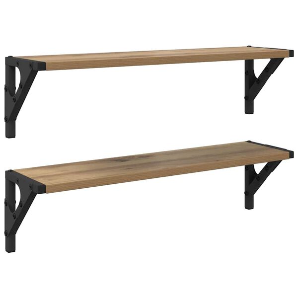 vidaXL Wall Shelves 2 pcs Artisan Oak 23.62 x 5.91 x 6.10 in