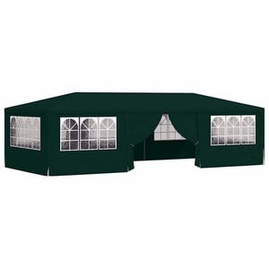 vidaXL Party Tent Green Polyethylene 13.1 x 29.5 ft