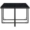 vidaXL 11 Piece Patio Dining Set with Cushions Poly Rattan Black
