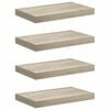 vidaXL Wall Shelf Set of 4 Oak Honeycomb MDF, metal Medium