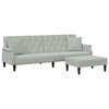 vidaXL Sofa Bed Light Gray Velvet (100% polyester), plywood 2-Seater