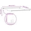 vidaXL Retractable Awning Manual Burgundy 118.11 x 98.43 in