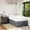 vidaXL Bed Frame Dark gray Velvet, Plywood, Engineered wood Twin
