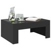 vidaXL Coffee Table Black Engineered wood, glass 27.6 x 19.7 x 11.8 in
