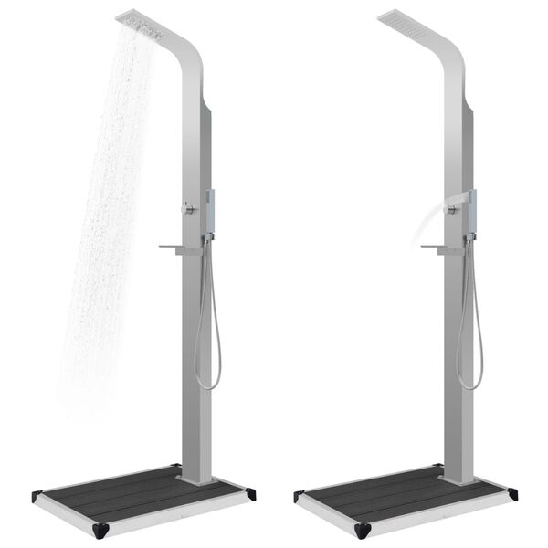 vidaXL Shower Panel Silver Stainless Steel Large Durable