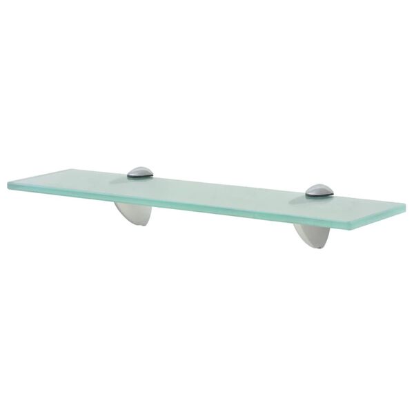 vidaXL Floating Shelf Clear Tempered Safety Glass, Zinc Alloy Medium
