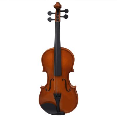 vidaXL Violin Full Set with Bow and Chin Rest Dark Wood 4/4