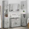 vidaXL Bathroom Furniture Set 5 pcs Concrete grey Engineered wood
