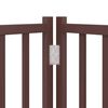 vidaXL Dog Gate Set of 6 Brown Oak Solid fir wood Total length 118.1 in