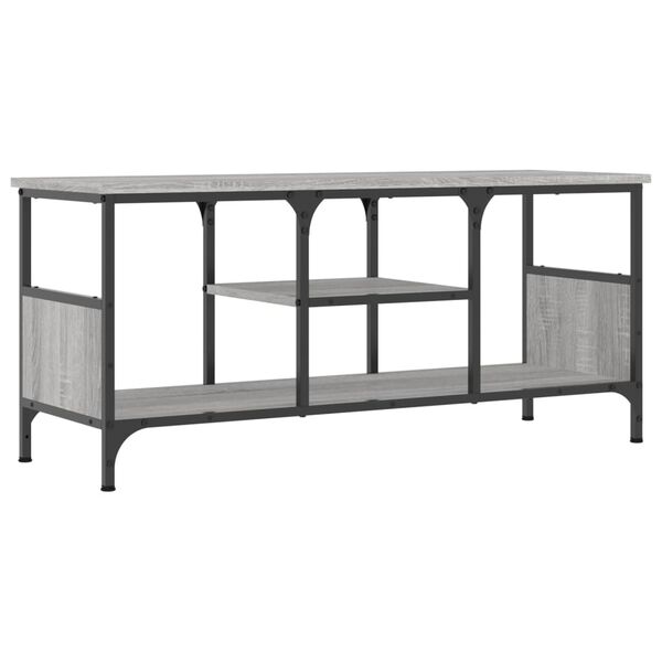 vidaXL TV Cabinet Grey Sonoma Engineered wood, Iron TV Cabinet
