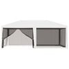 vidaXL Party Tent White with Black Mesh