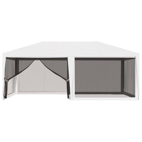 vidaXL Party Tent White with Black Mesh