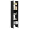 vidaXL Book Cabinet Black Oak 15.75 x 13.78 x 70.87 in Engineered Wood
