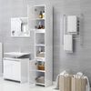 vidaXL Bathroom Furniture Set High gloss white Engineered wood Medium