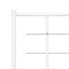 vidaXL Bed Frame White Powder-coated steel Twin Bed Frame Rectangular