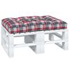 vidaXL Pallet Cushion Red Check Pattern 47.2"x31.5"x4.7" Fabric