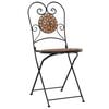 vidaXL Bistro Chair Set of 2 Terracotta Powder-coated iron, ceramic