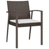 vidaXL Garden Dining Set 5 pcs Brown Poly rattan