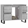 vidaXL Bathroom Cabinet Grey Sonoma Engineered wood, Iron Medium Durable